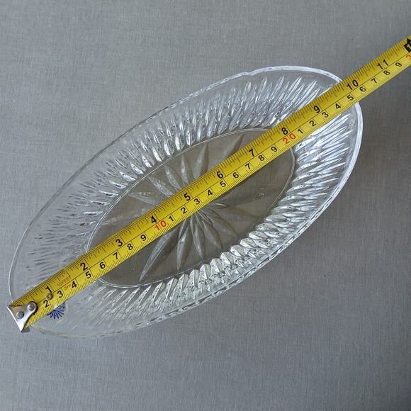 Princess House Royal Highlights Lead Crystal Oval Serving Dish 821 vintage 90s - Picture 6 of 9